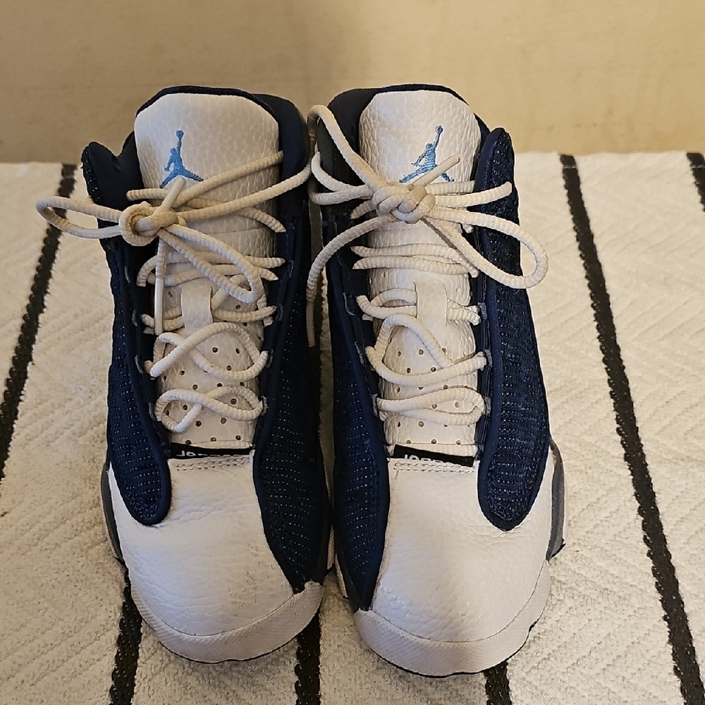 Jordan Blue and White Sneakers Classic High-Top Design